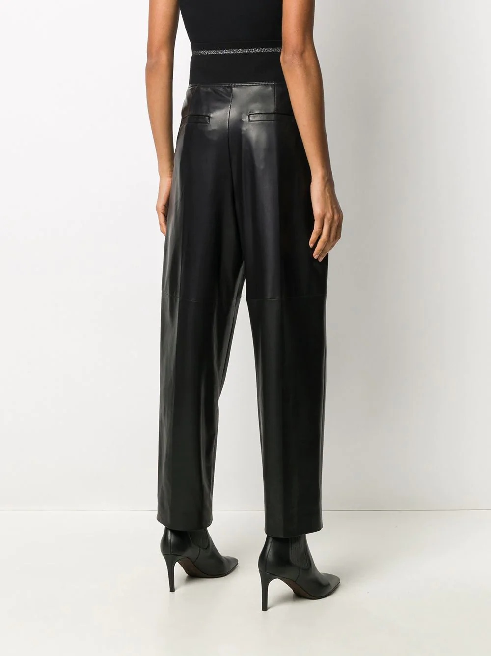 elasticated pleat trousers - 4