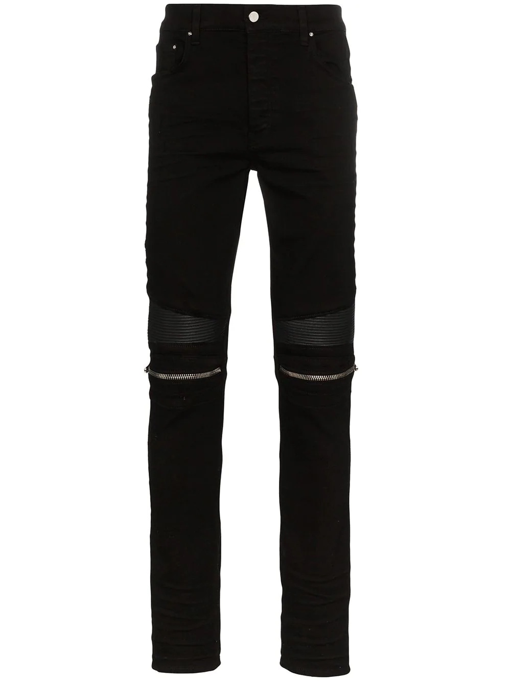 MX2 zip-detail panelled jeans  - 1