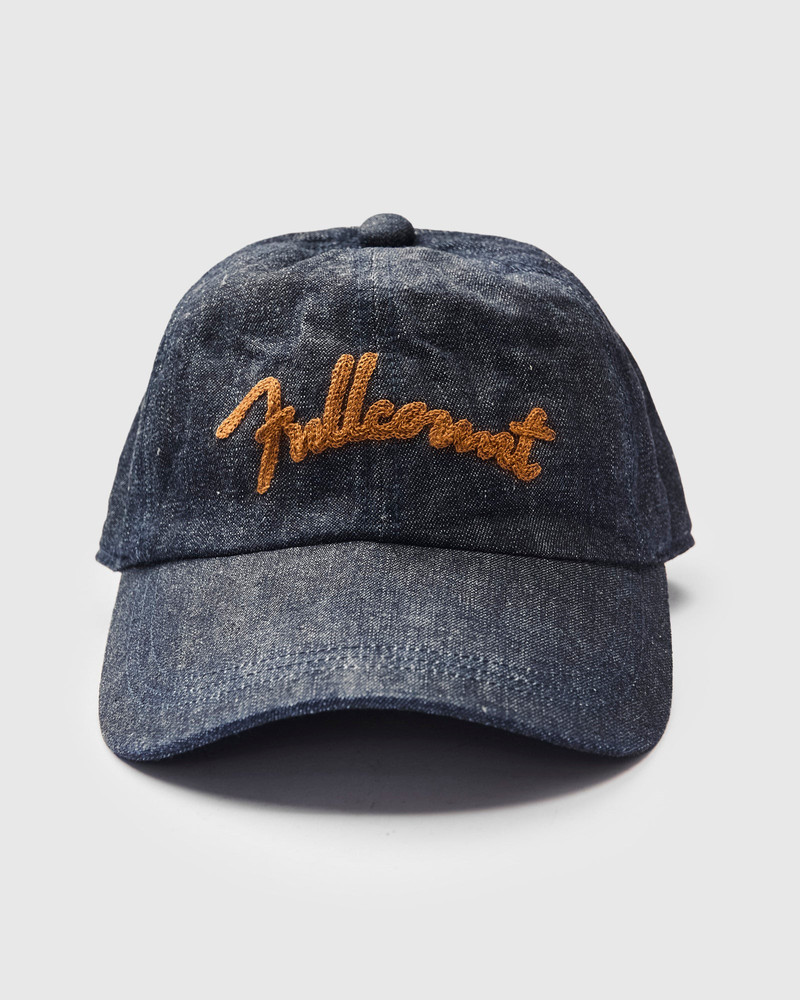 FULLCOUNT Chain Embroidery Denim Cap in Indigo Blue outlook