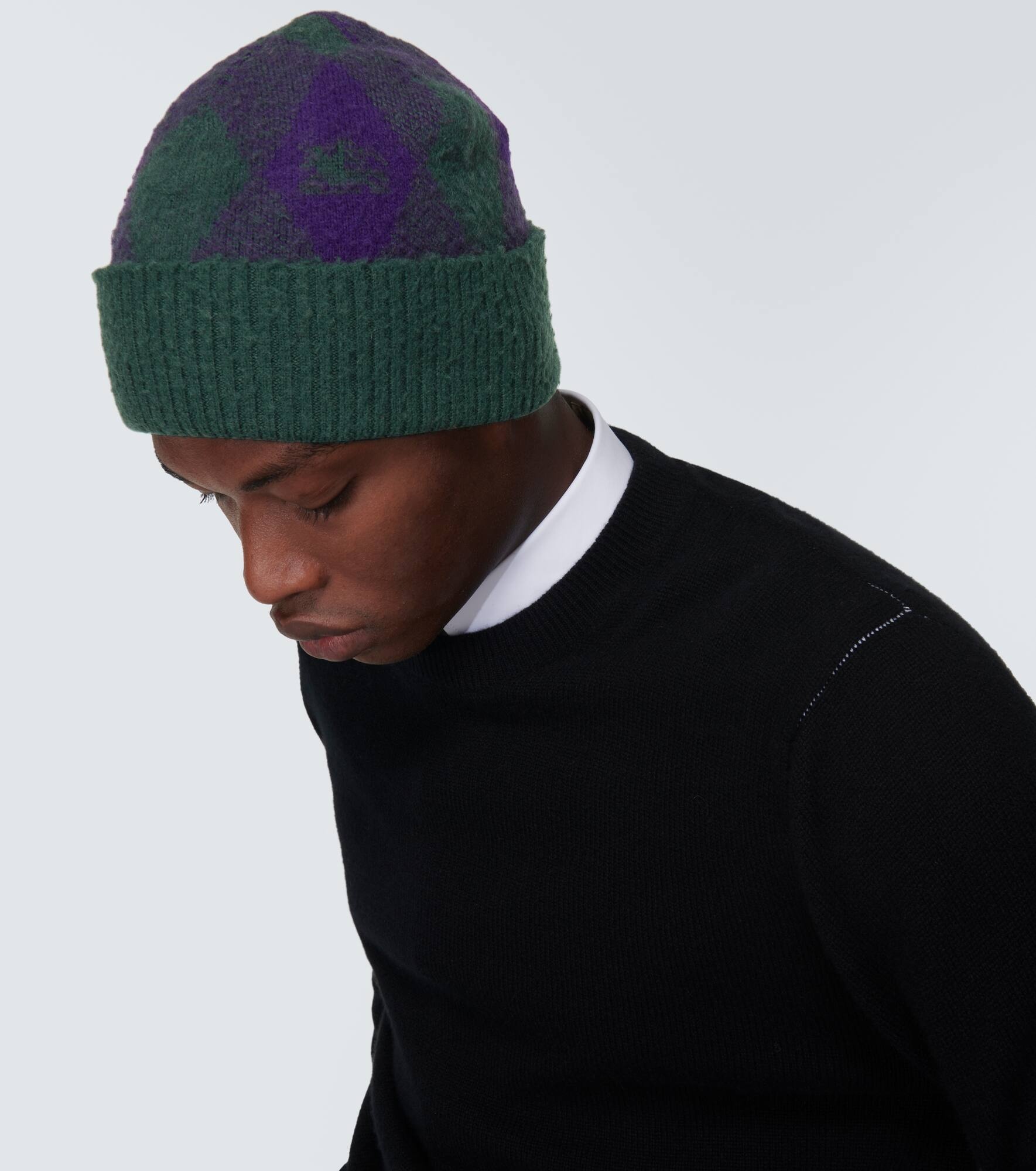Argyle wool beanie - 3