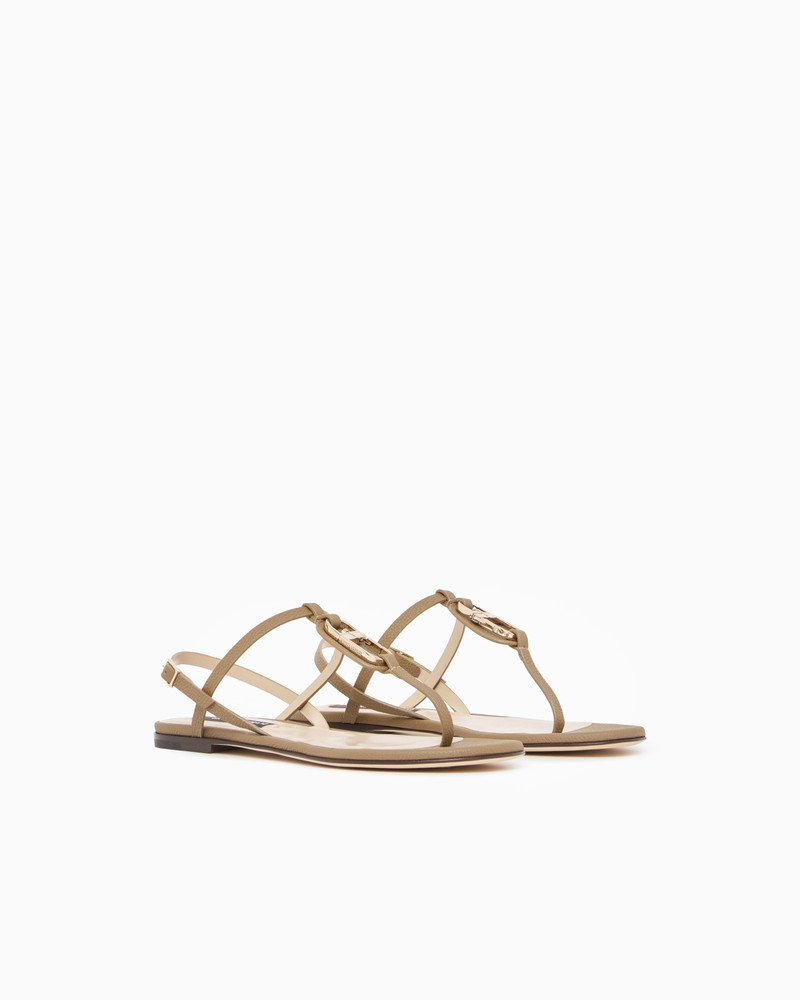 LEATHER FLAT THONG SANDALS 2