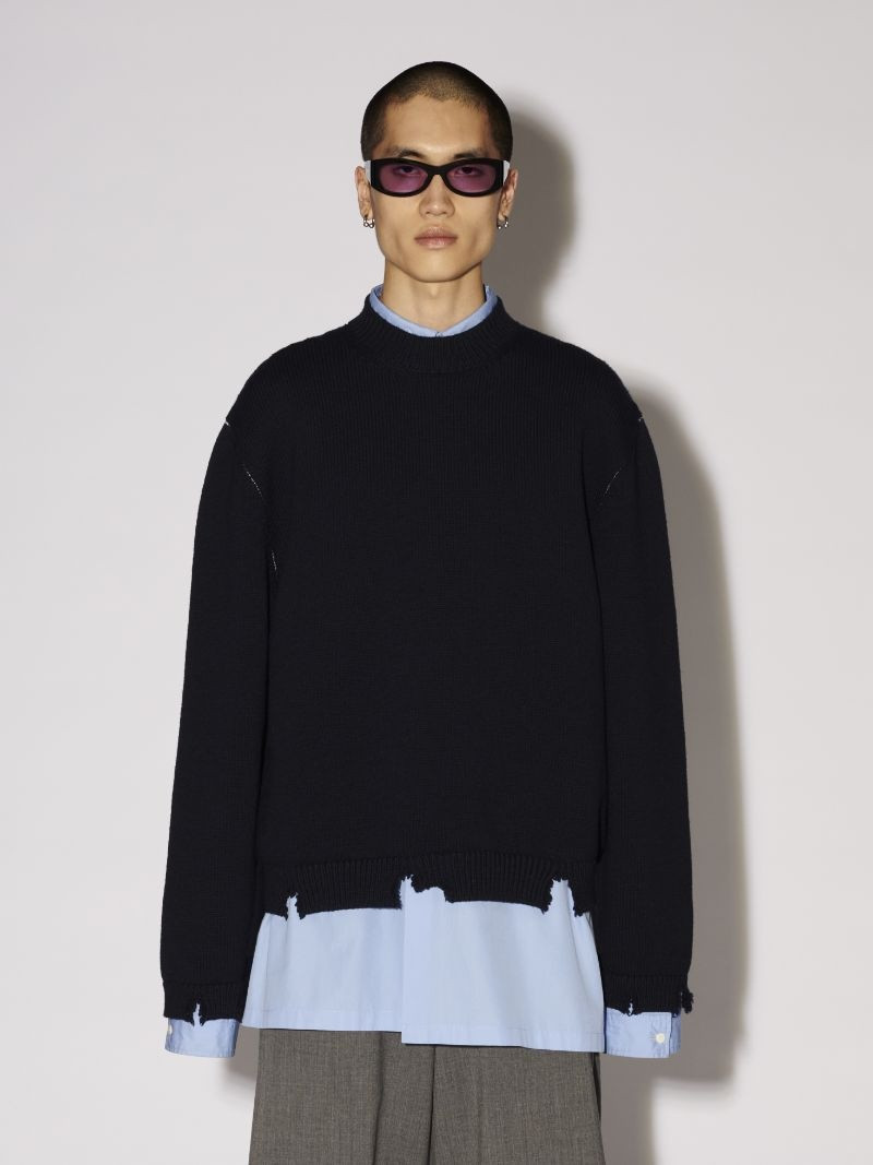 FELTED KNIT CREW NECK 3