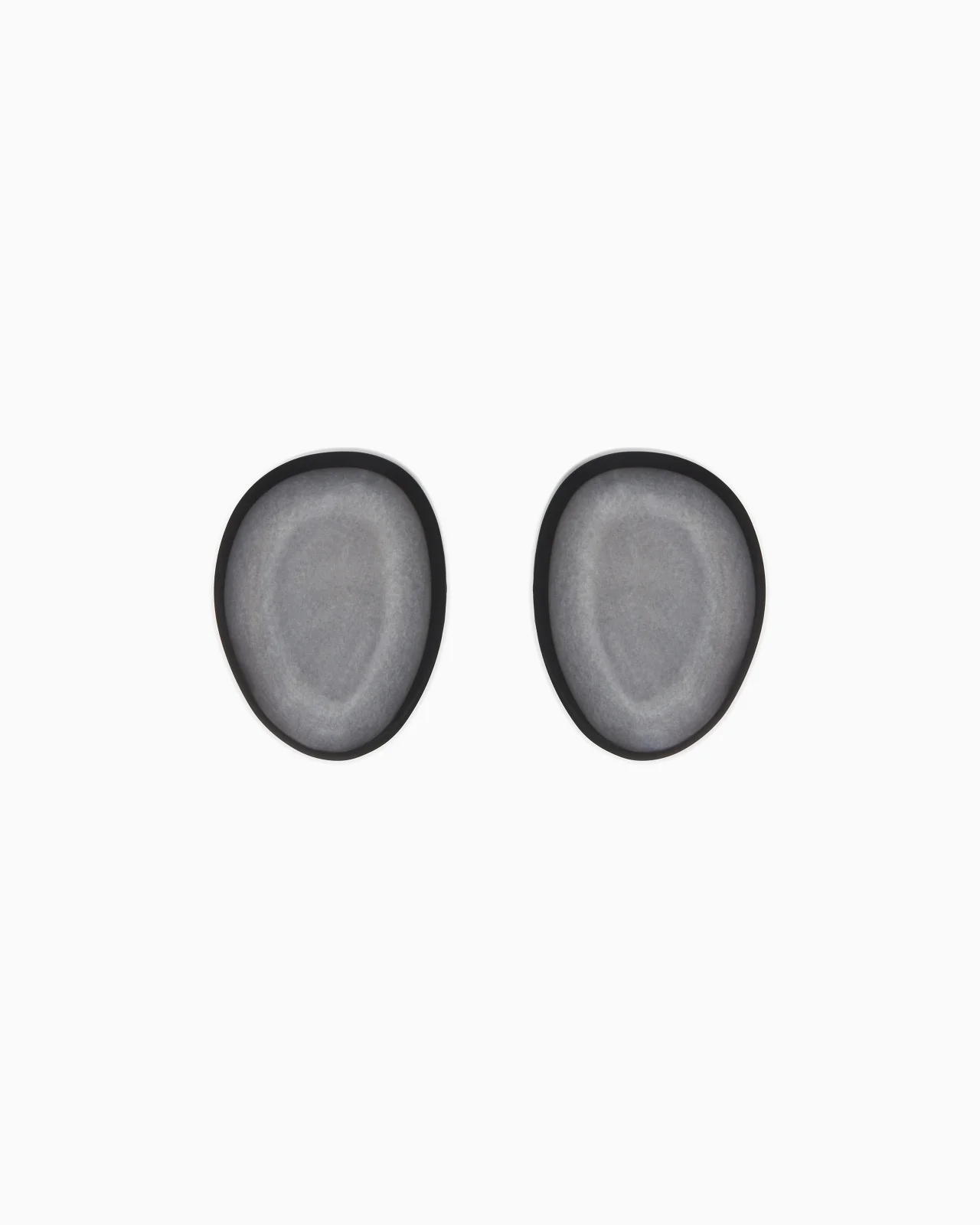 GLOSSY OVAL EARRINGS WITH MIRROR EFFECT - 1