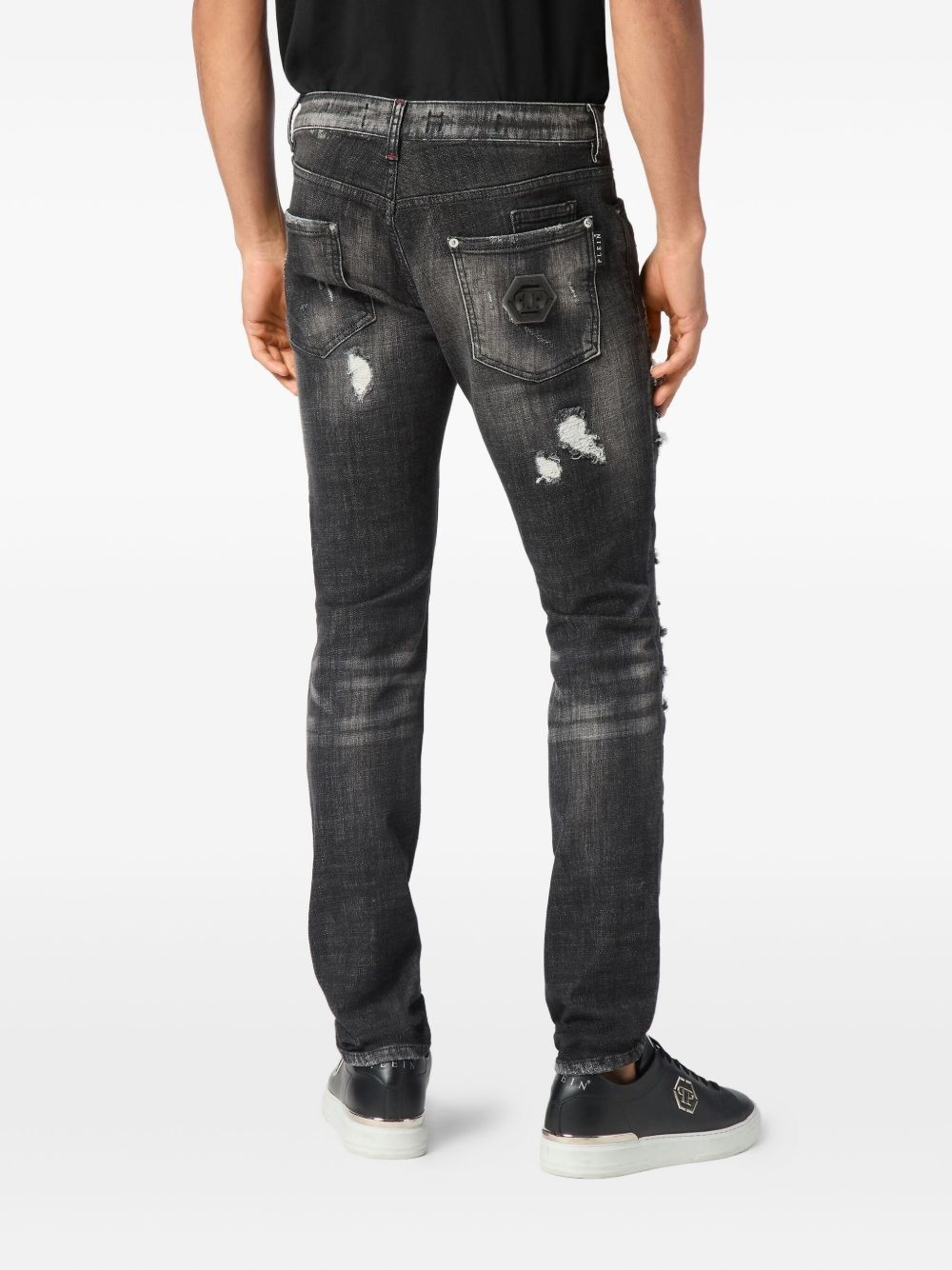distressed-effect jeans - 4