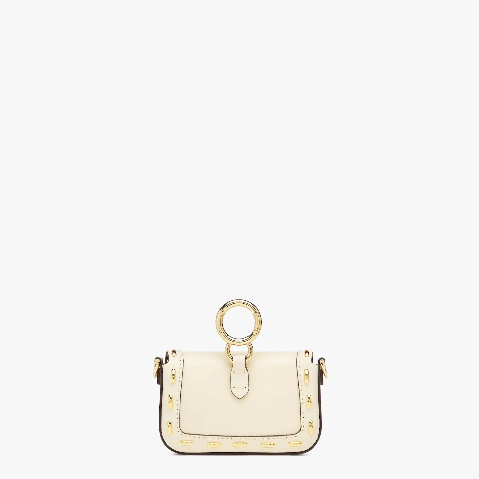 White nappa leather charm - 3