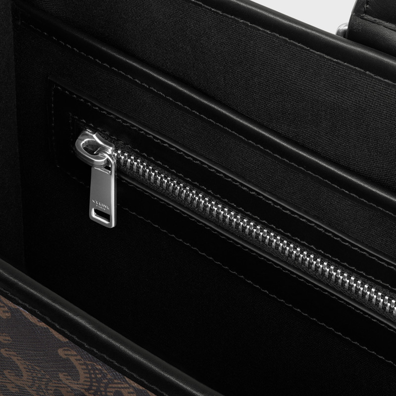 CABAS VERTICAL in TRIOMPHE CANVAS AND CALFSKIN 4