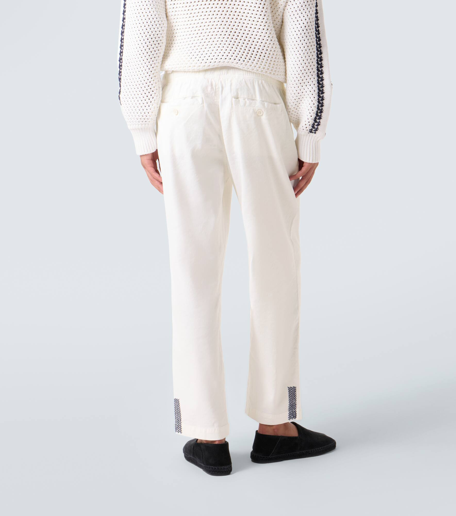 Sonoran linen-blend straight pants - 4