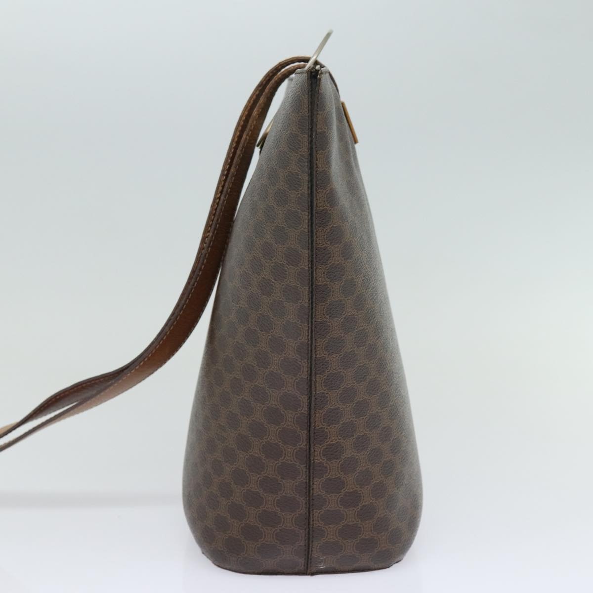 CELINE Macadam Canvas Shoulder Bag Pvc Leather Brown Gold - 3
