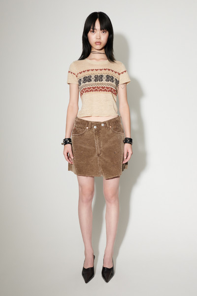 Our Legacy Cover Skirt Brown Enzyme Splatter Cord outlook