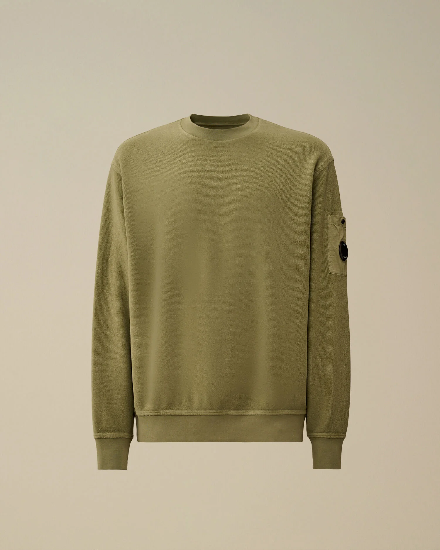 Brushed Emerized Diagonal Fleece Crewneck Sweatshirt - 1