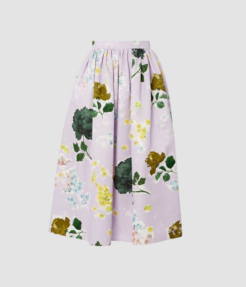 GATHERED MIDI SKIRT - 1