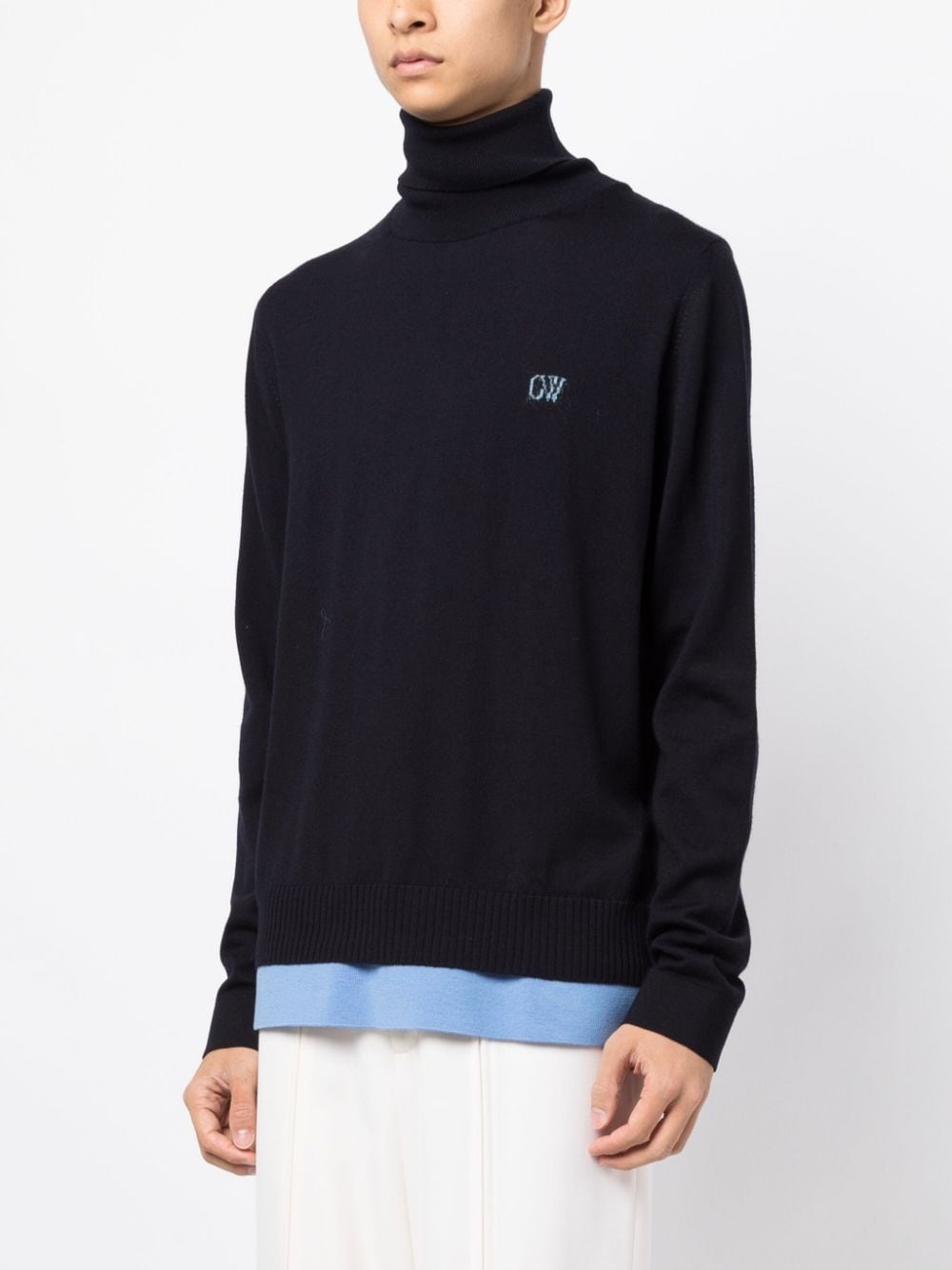 embroidered-logo long-sleeve sweatshirt - 3