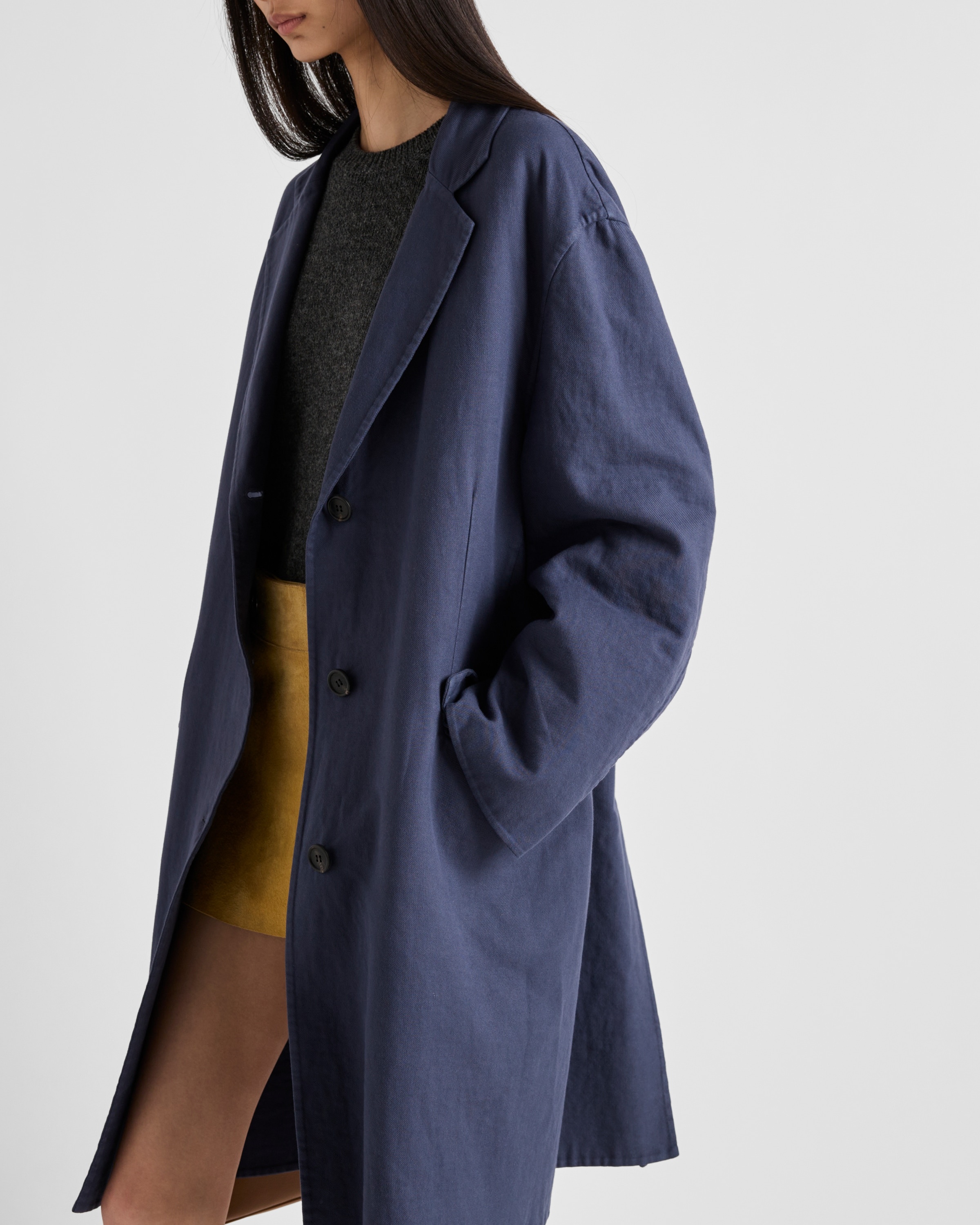Single-breasted double cotton coat - 4