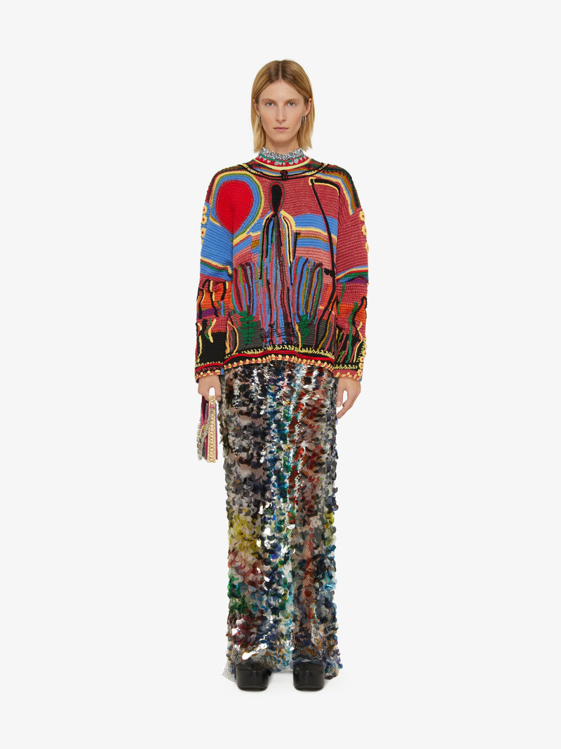 Givenchy OVERSIZED SWEATER IN CROCHET WITH REAPER PATTERN outlook
