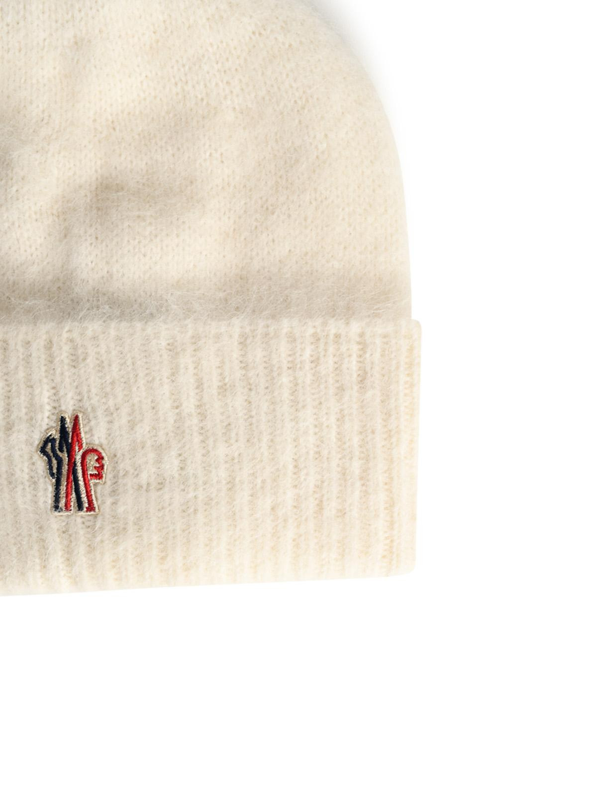 Moncler Grenoble Tricot Beanie In Alpaca And Ivory Wool Women - 3