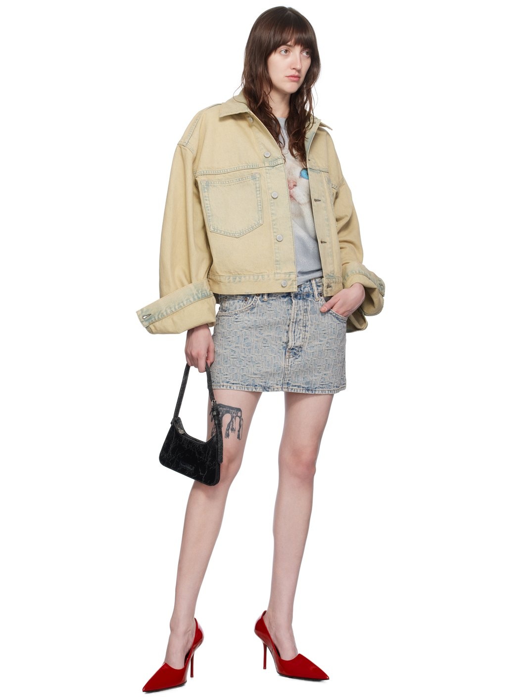 Blue Monogram Denim Miniskirt - 4