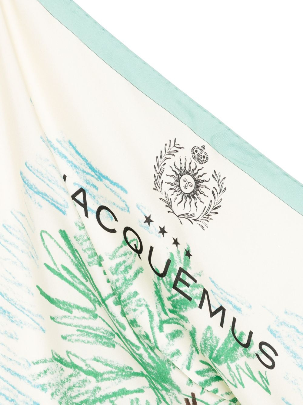 palm tree-print silk bandana - 3