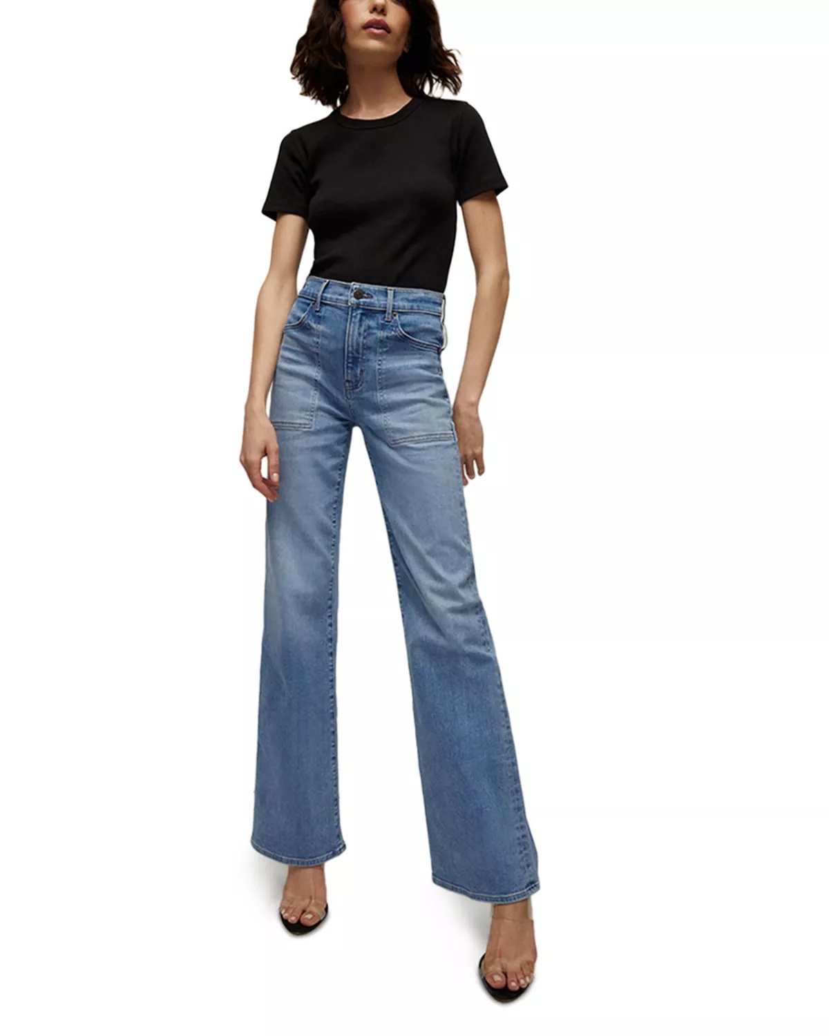 Crosbie High Rise Wide Leg Jeans in Amethyst - 2