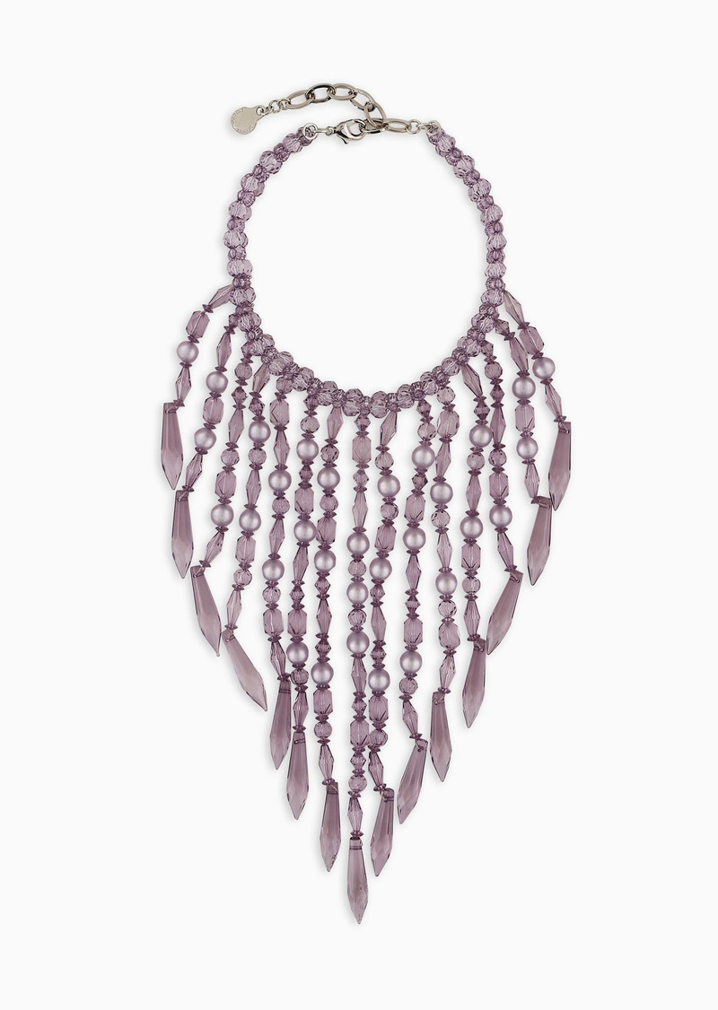 Choker necklace with hanging fringes 1