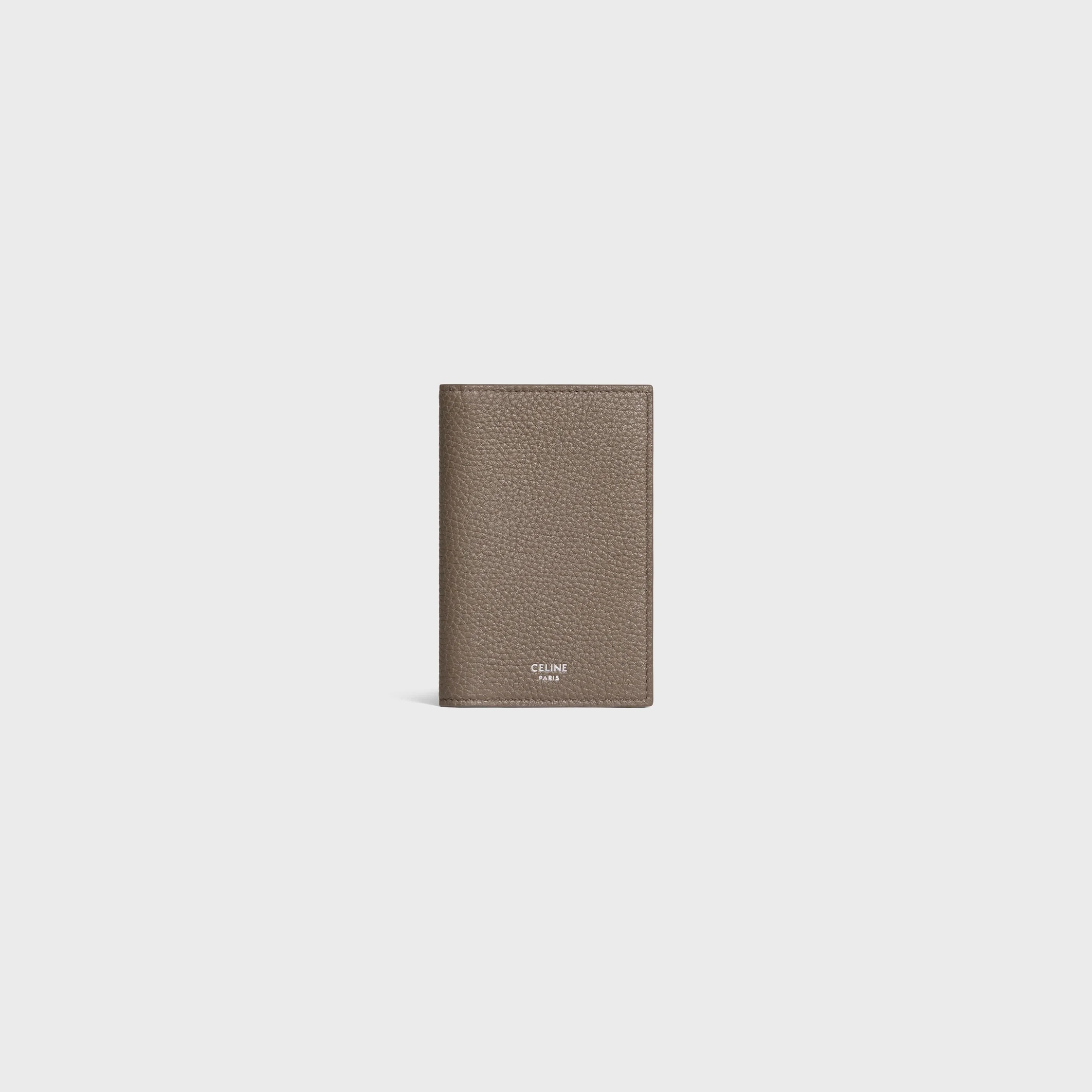 VERTICAL CARD HOLDER IN GRAINED CALFSKIN - 1