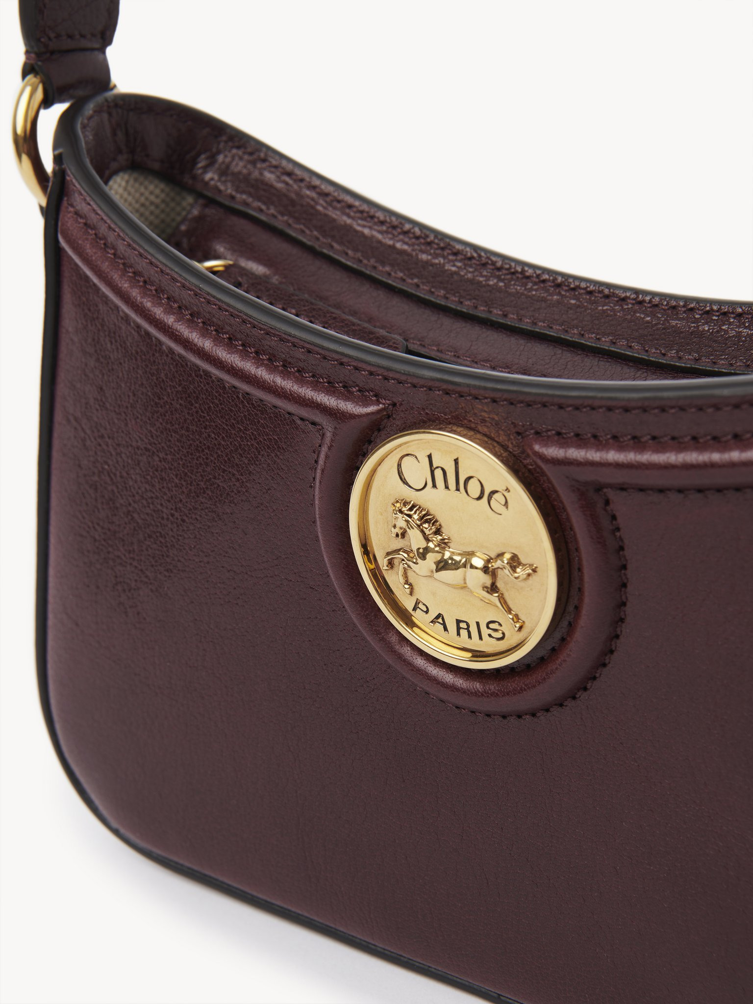 HORSE MEDAL SHOULDER BAG IN GRAINED LEATHER - 6