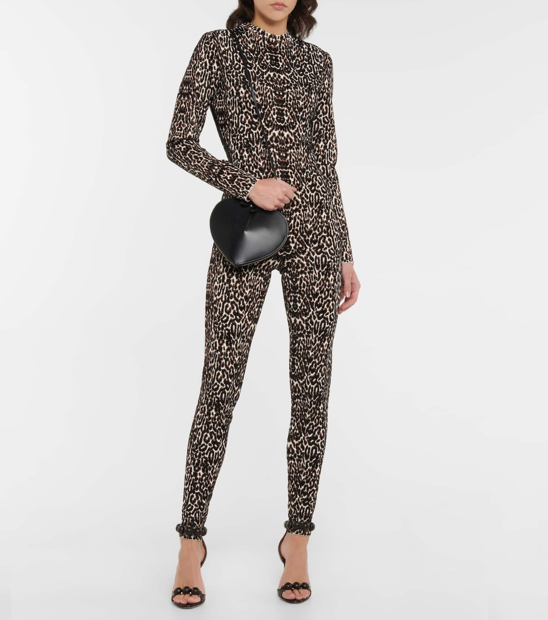 Leopard jacquard jumpsuit - 2