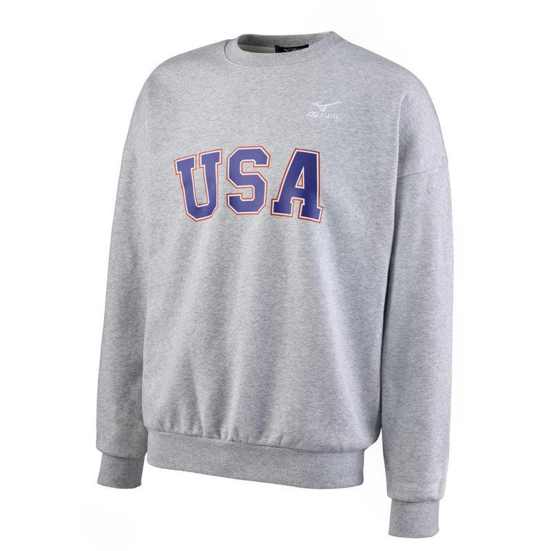 Mizuno Limited Edition USA Varsity Crew Neck Sweatshirt 1