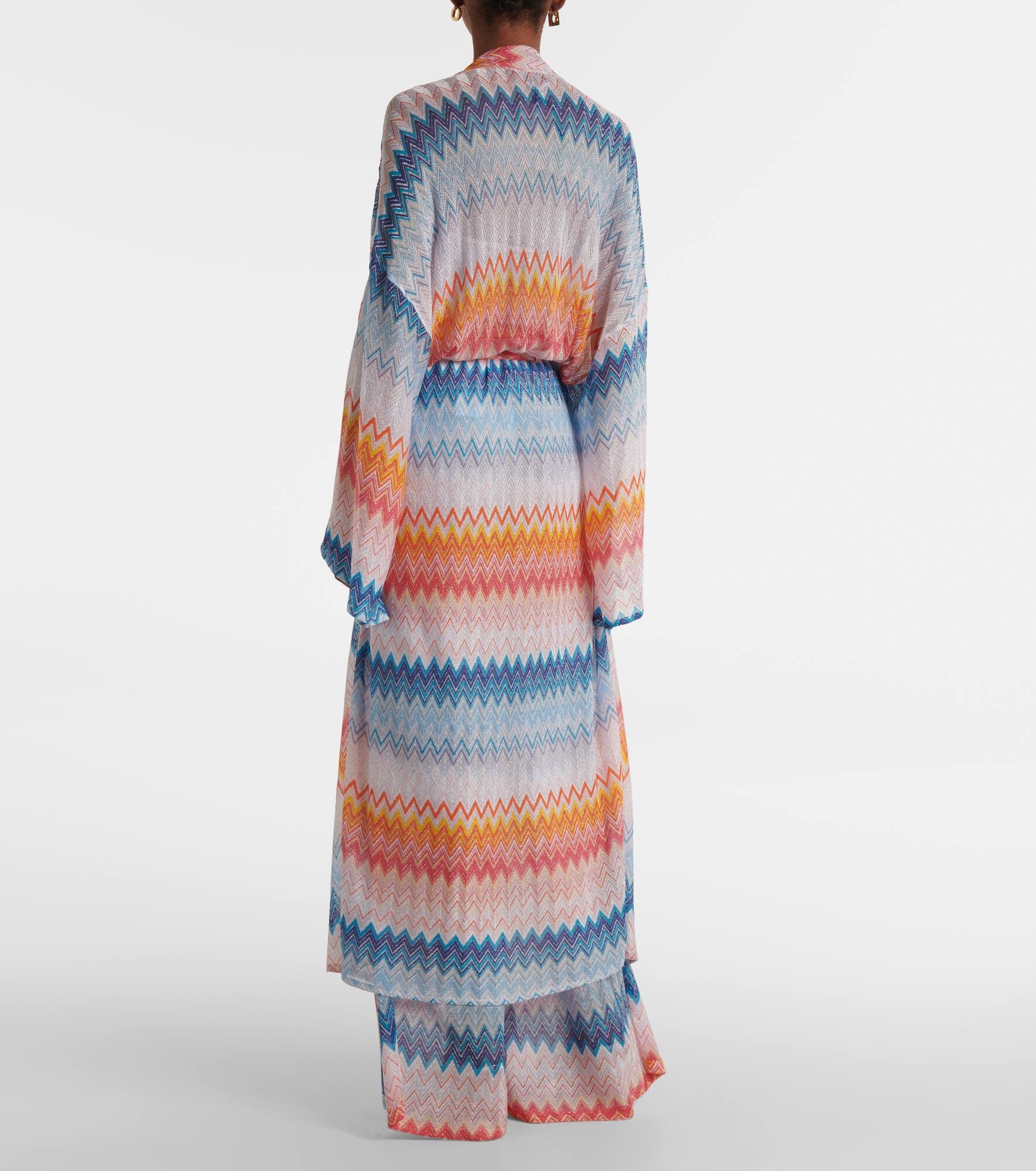 Zig Zag lamé beach cover-up - 3