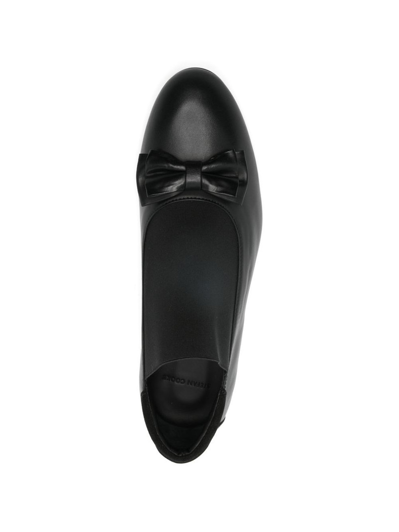 elastic bow-detail loafers 4
