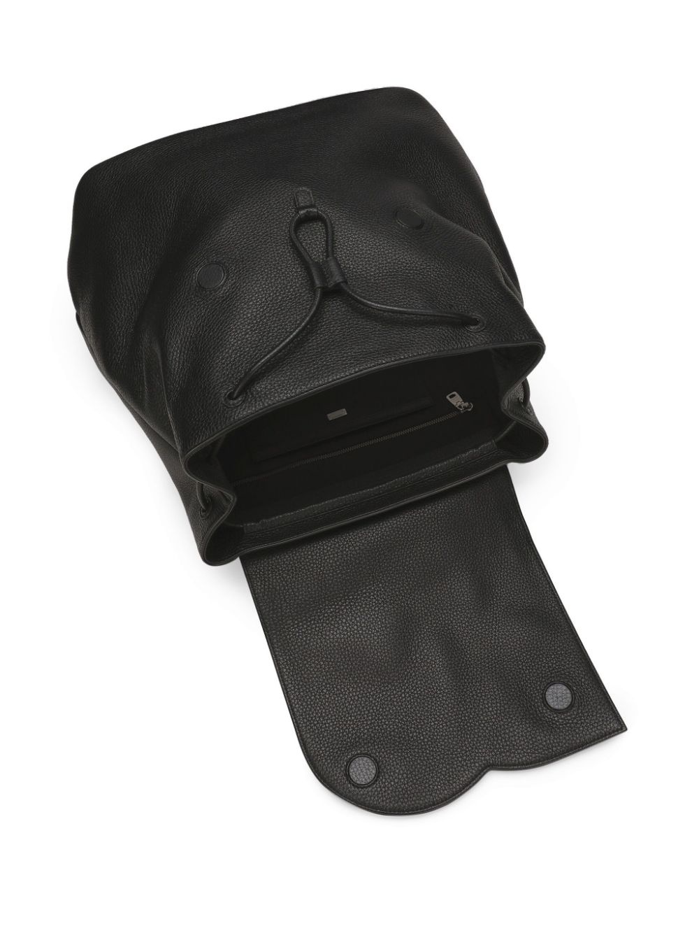 logo-embossed leather backpack - 4