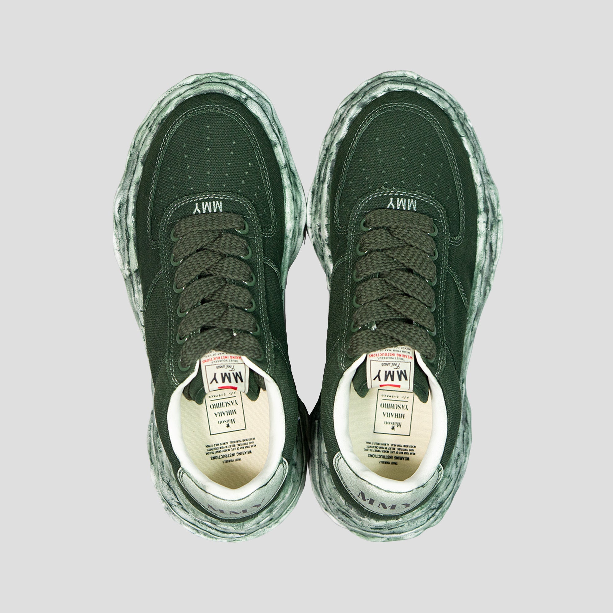 WAYNE OG SOLE GARMENT DYED CANVAS LOW-TOP SNEAKERS - 3