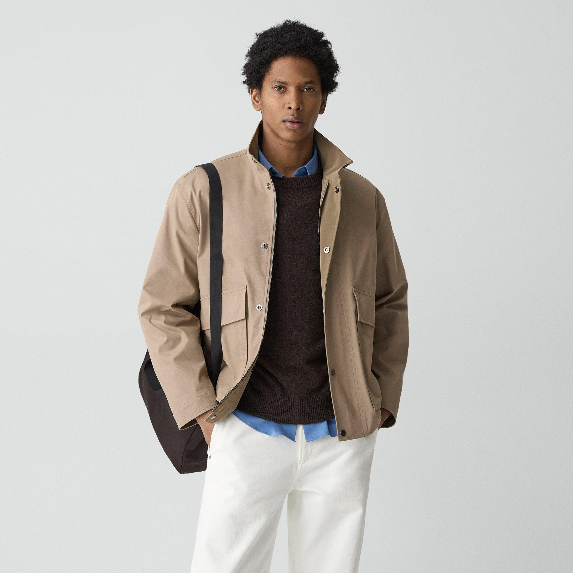 Utility Jacket in Peach Cotton - 2