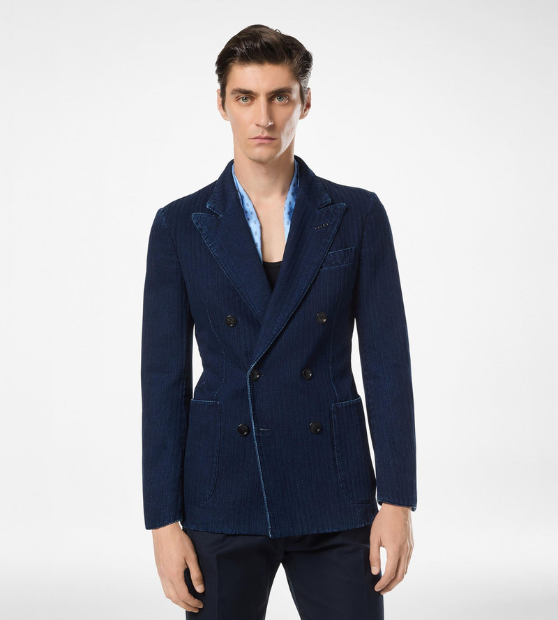 INDIGO HERRINGBONE JACKET 4