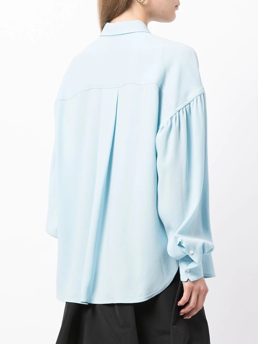 pussybow satin shirt - 4