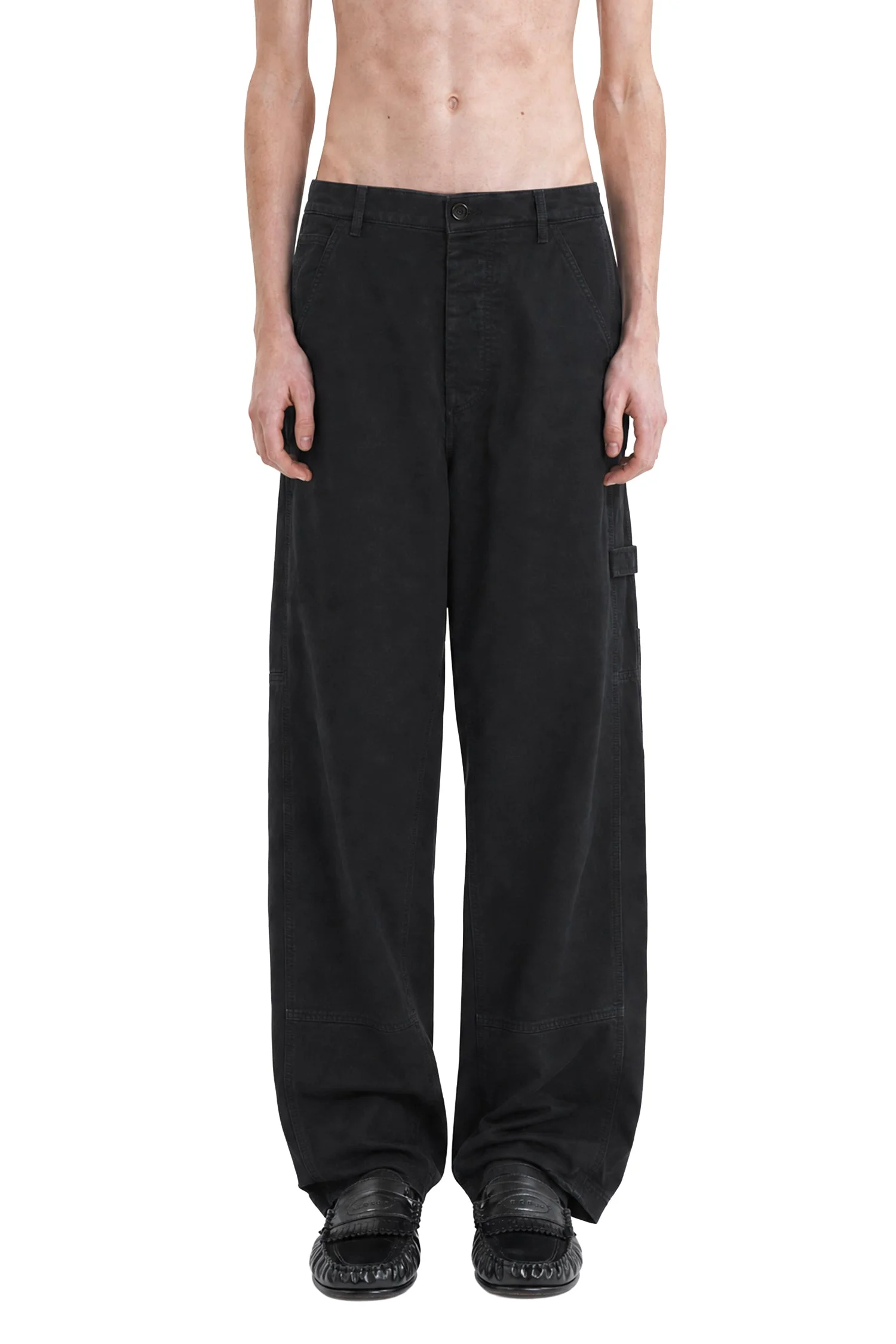 Cotton Loose Workwear Trousers - 1