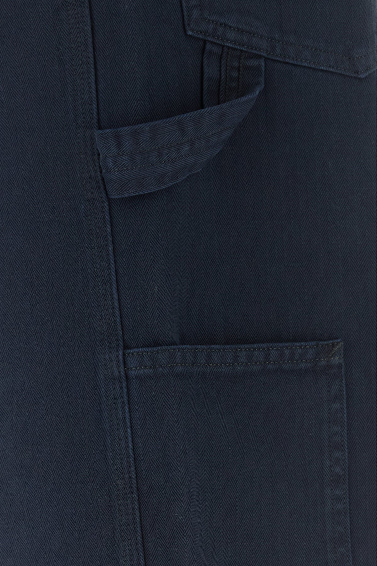 Navy blue cotton pant - 3