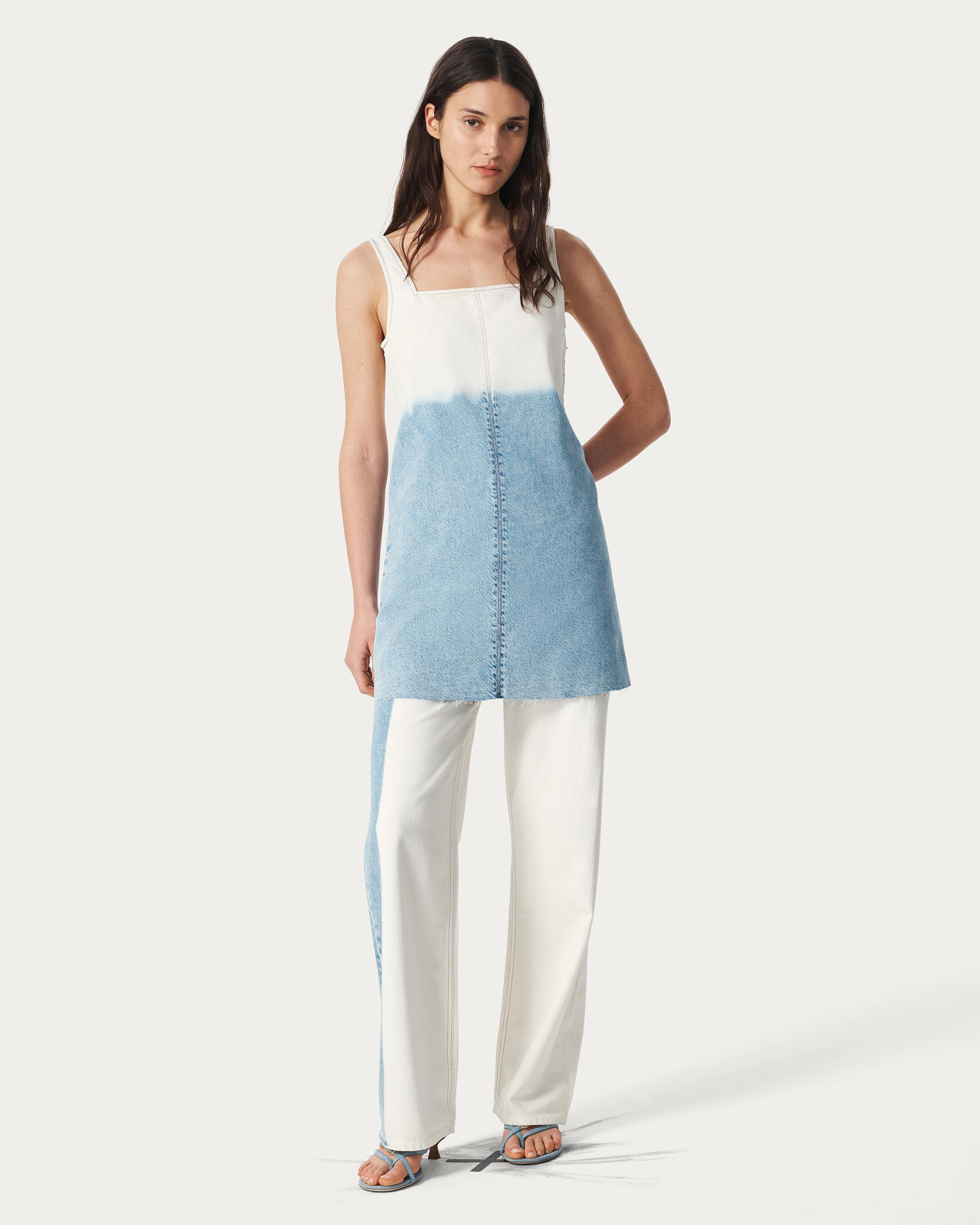 Jayde Denim Dress
Featherweight in Bleach Stripe - 7