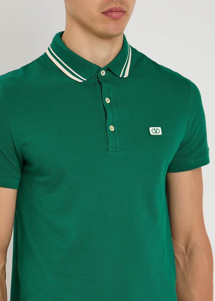 Valentino Garavani Vlogo Piqué Cotton Polo Shirt - 5