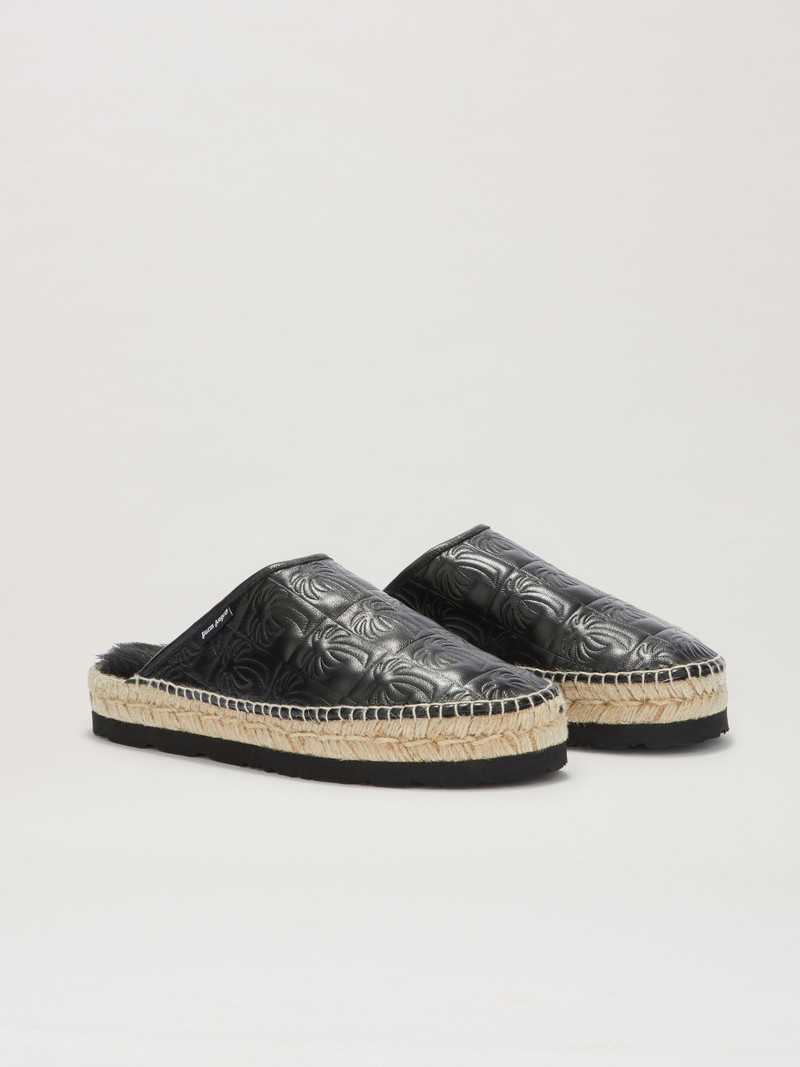 Quilted Palms Rope Sole Mule 2