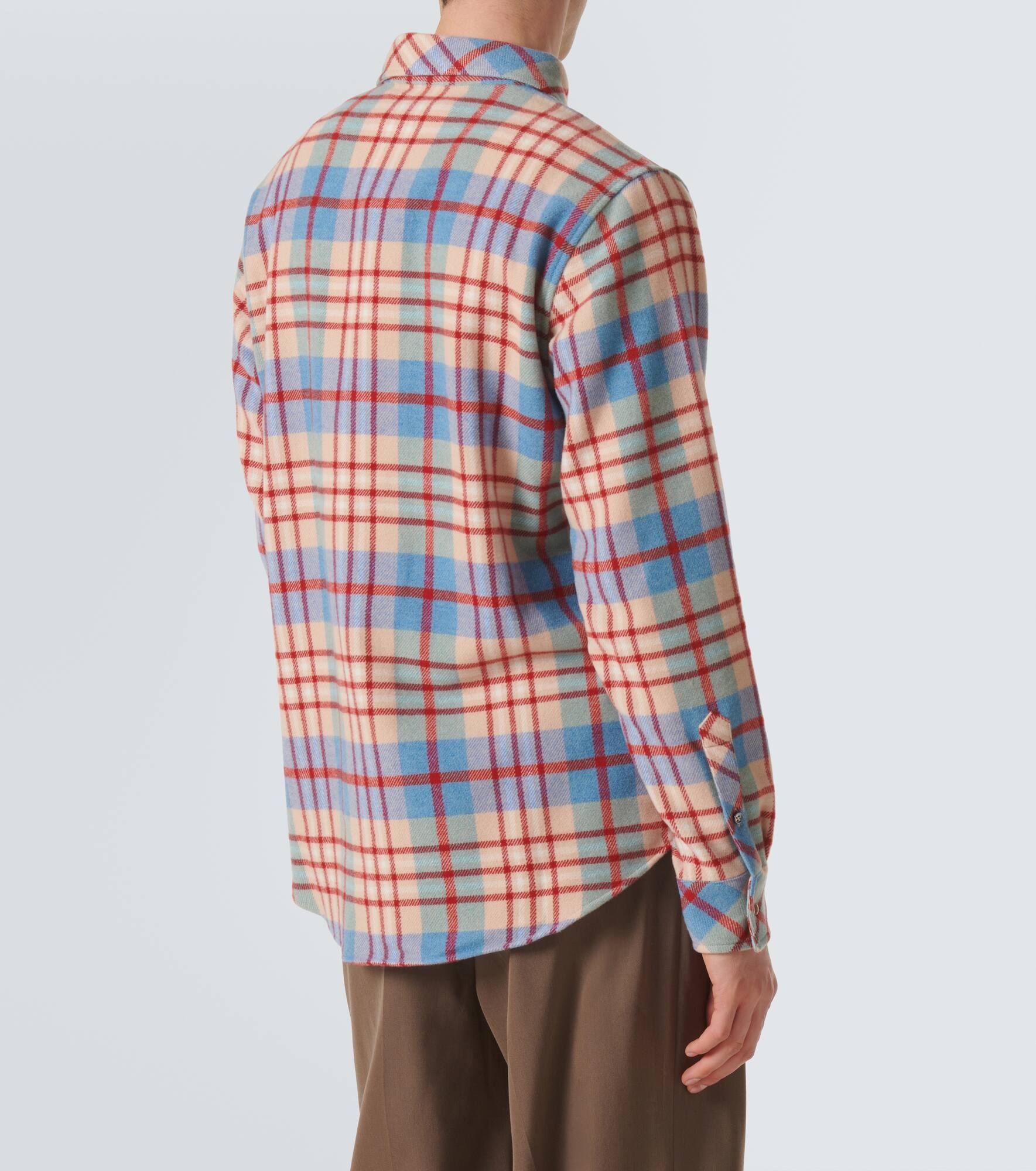 Al's Run plaid cashmere shirt - 4