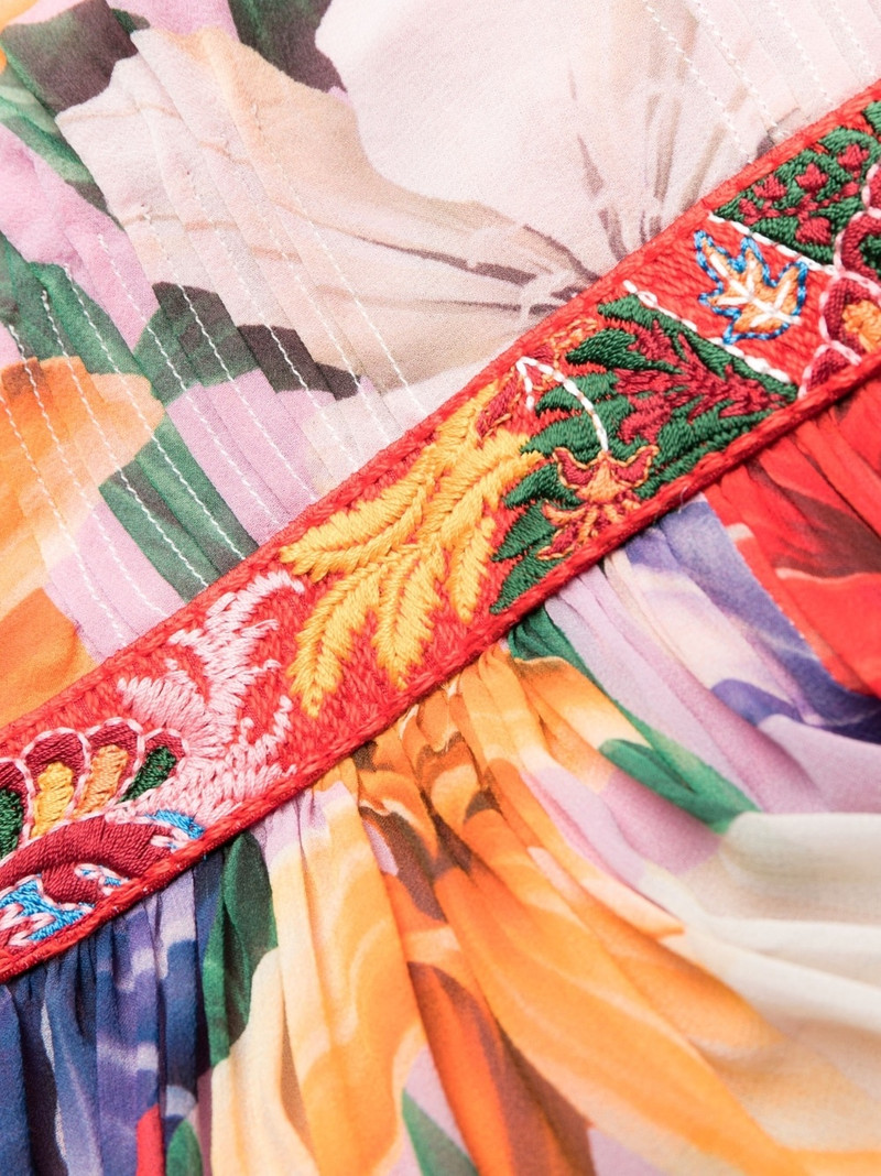 floral-print silk dress 6