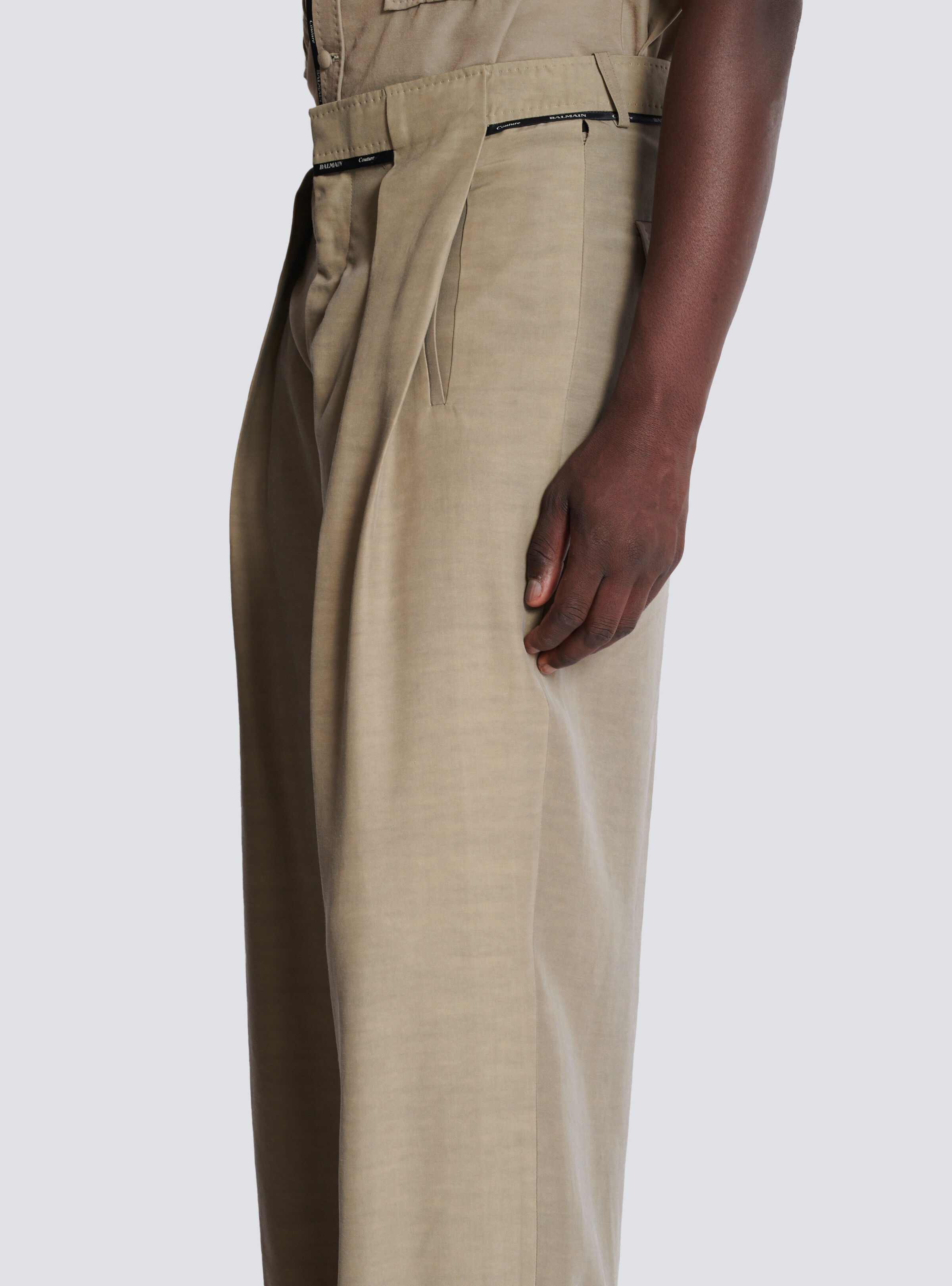 Pleated cupro trousers - 6