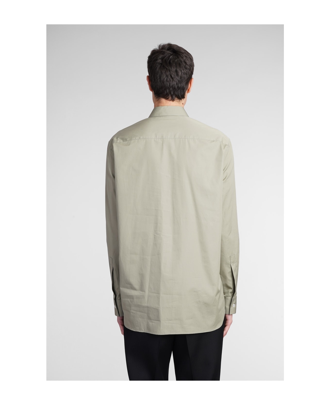Shirt In Khaki Cotton - 3