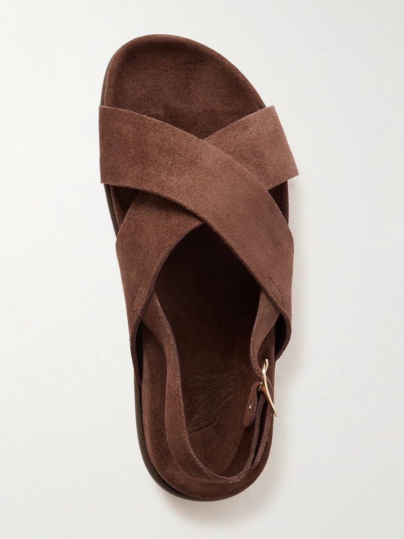 Ikesia suede slingback sandals Brown 5