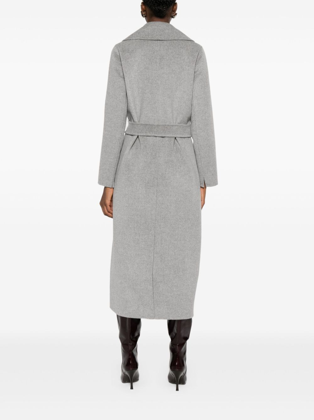 belted wool-cashmere coat - 4