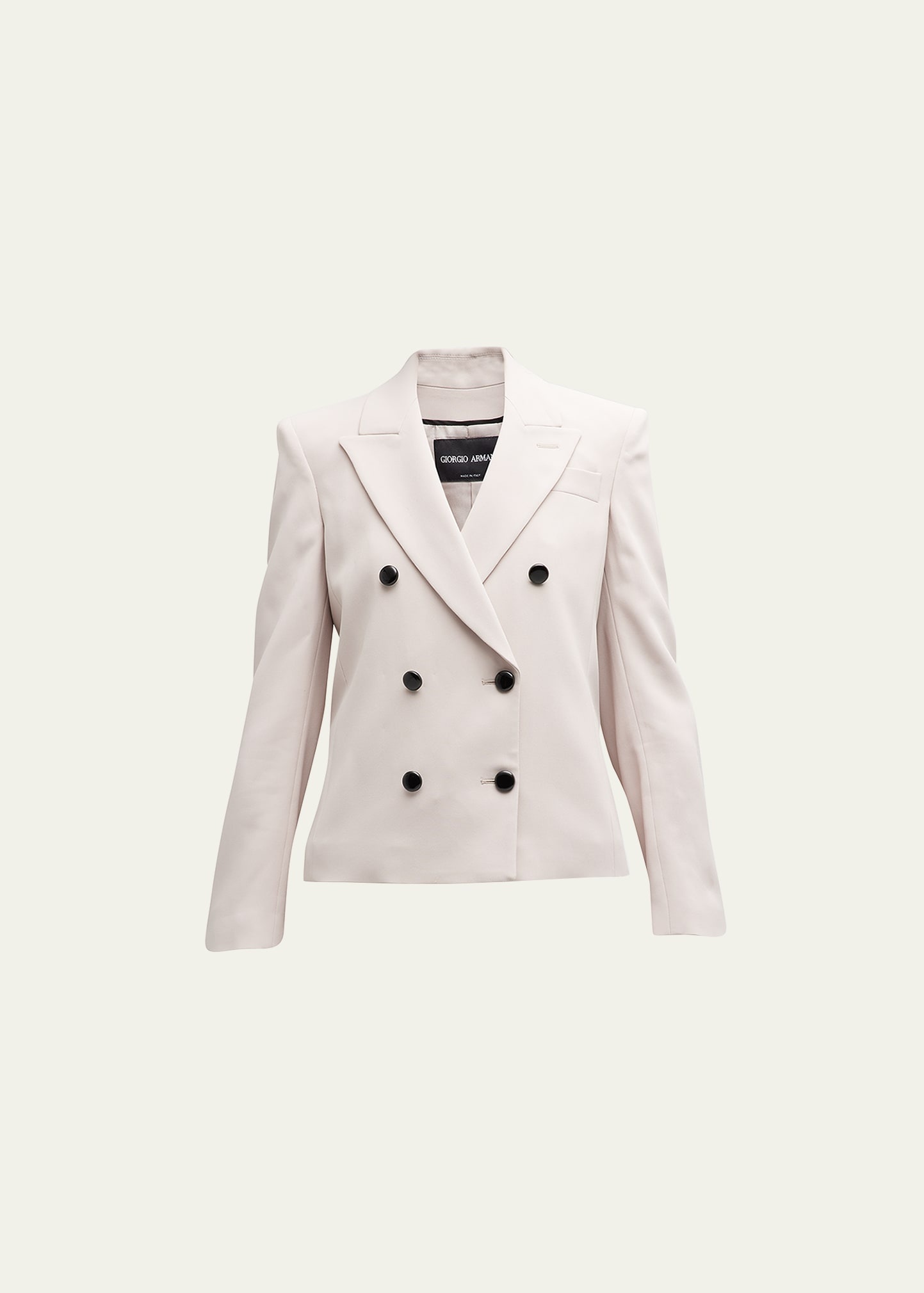 Cady Double-Breasted Crop Blazer - 1