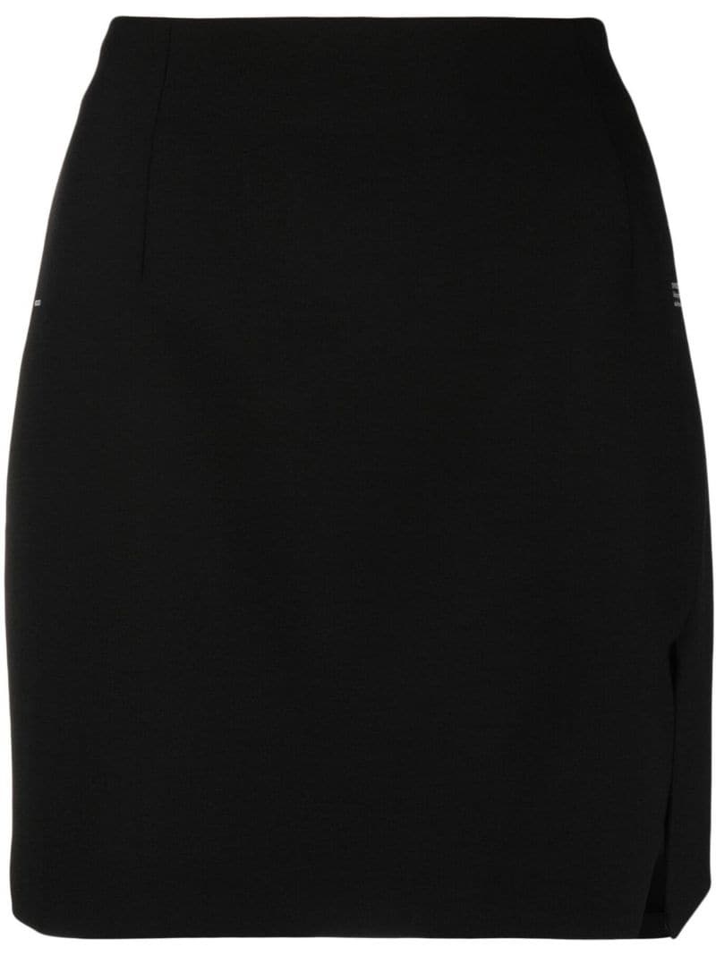 slogan-print miniskirt - 1