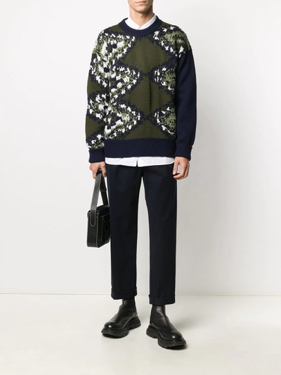 Neil Barrett knitted pattern jumper outlook