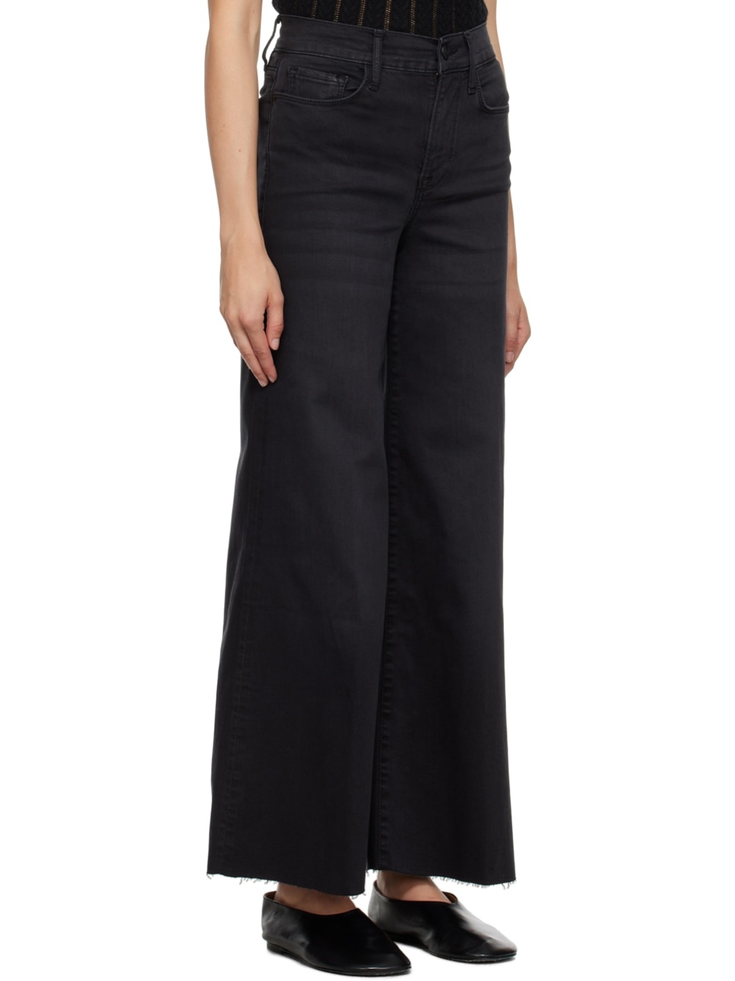 Black 'Le Palazzo Crop' Jeans - 2