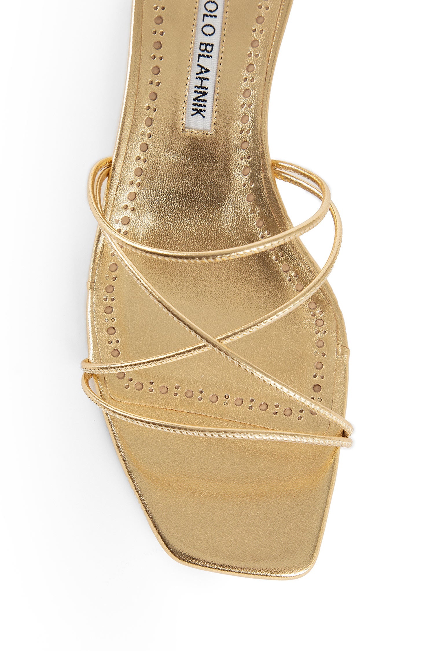 MANOLO BLAHNIK WOMAN GOLD SANDALS - 5